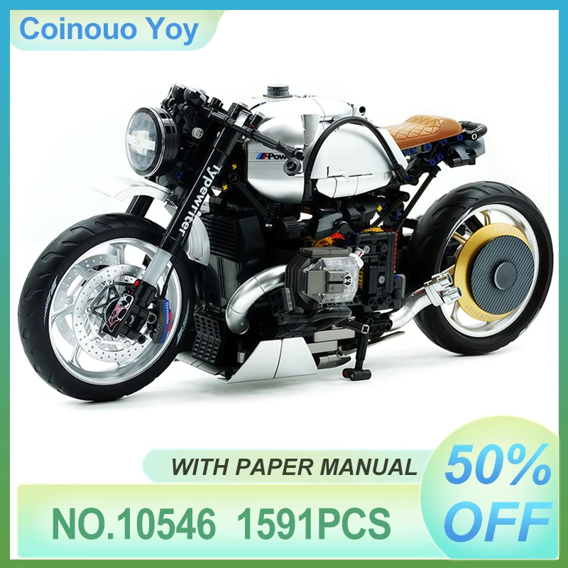 

Crafted KBOX 10546 MOC Technical 1:5 Metallic Cool Motorcycle Building Block Assembly Brick Model DIY Toy Boy Christmas Gift Kid