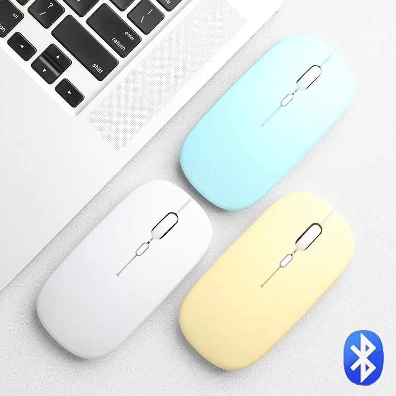 Bluetooth Mouse For Notebook PC Computer Battery Ultra-Thin Wireless Mouse For iPad Samsung Huawei Lenovo Android Windows Tablet