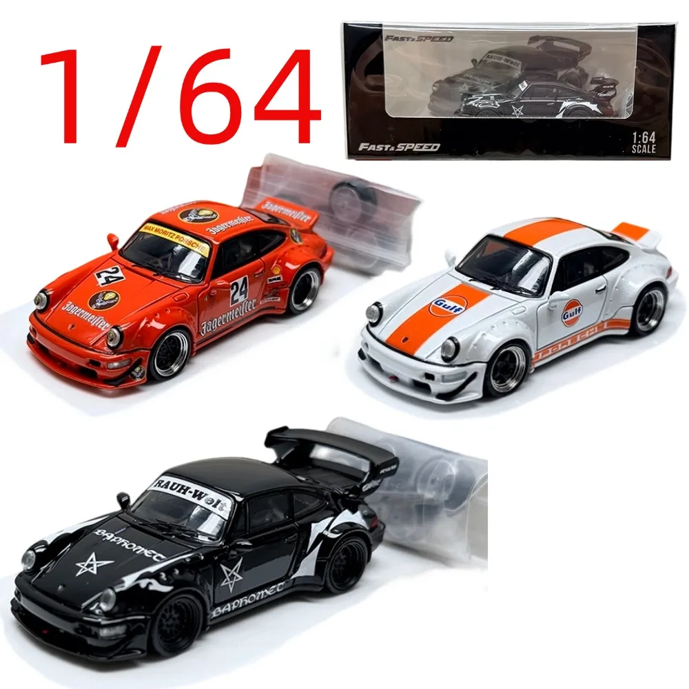 FS Diecast 1/64 Scale Porsche RWB 964 Racing Car Model Alloy Porsche RWB 964 Sports Car Model Toy Collect Display Original Box