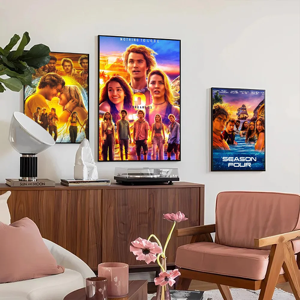 Classic TV Show Outer Banks Poster Self-adhesive Art Waterproof Paper Sticker Coffee House Bar Room Wall Decor