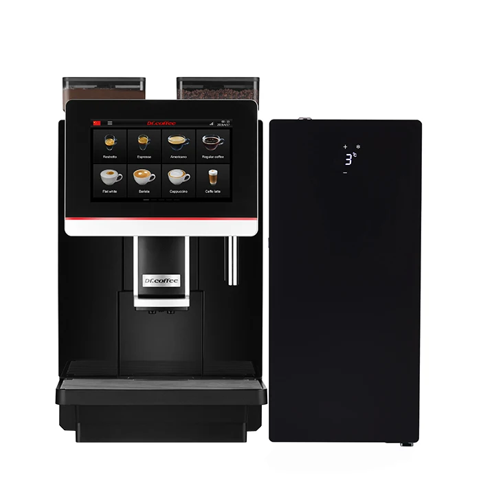 

Dr.coffee Coffeebar Plus Cafe Use Commercial Coffee Machine with SC10 Milk Fridge