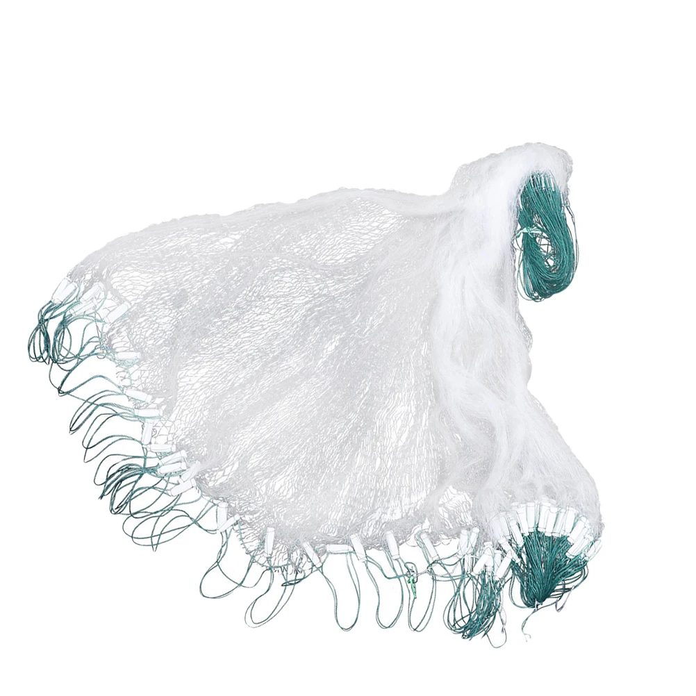 

Floating Sticky Mesh Fish Fillnet Strong Monofilament Gill Net Trap for Novice Quick Sink Real Weights Ideal Bait Fishing Tool