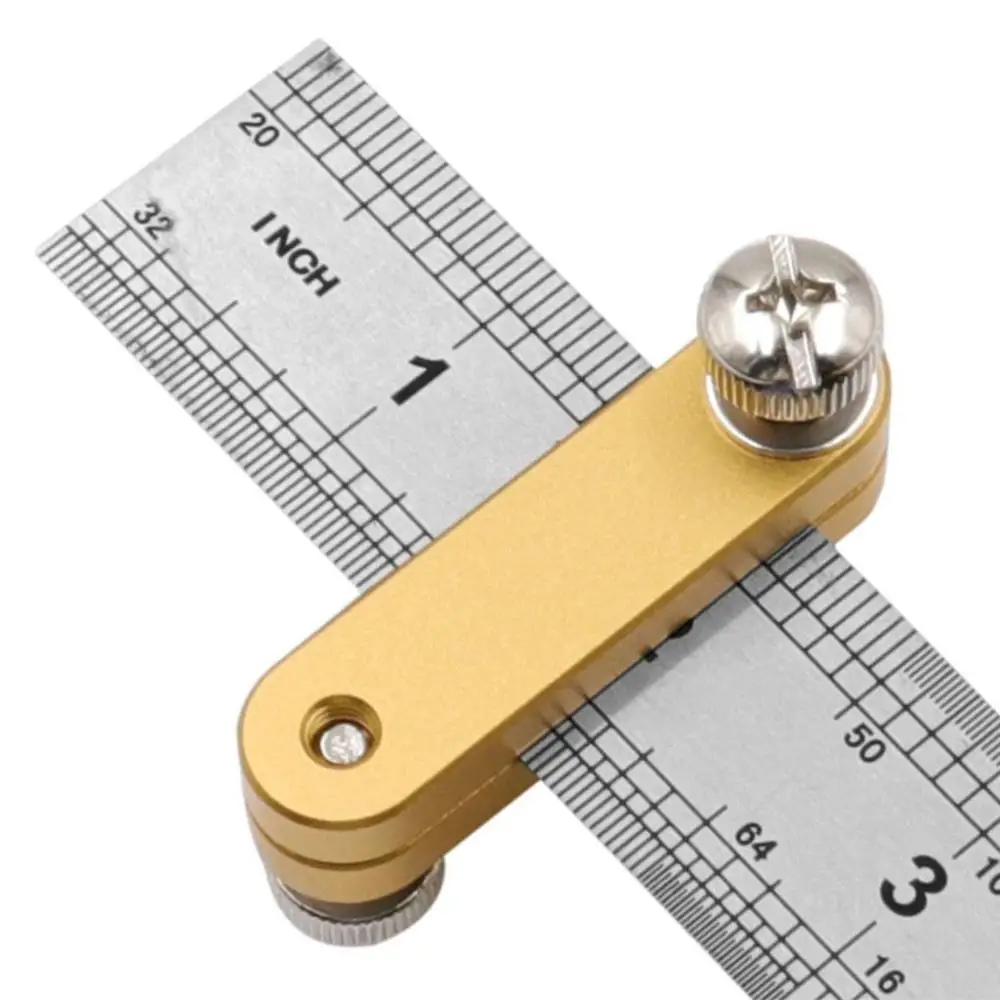 Gifts for Gauging,Drawing Steel Ruler Positioning Block Woodworking Tool Ruler Square Marking Woodworking Ruler Scriber