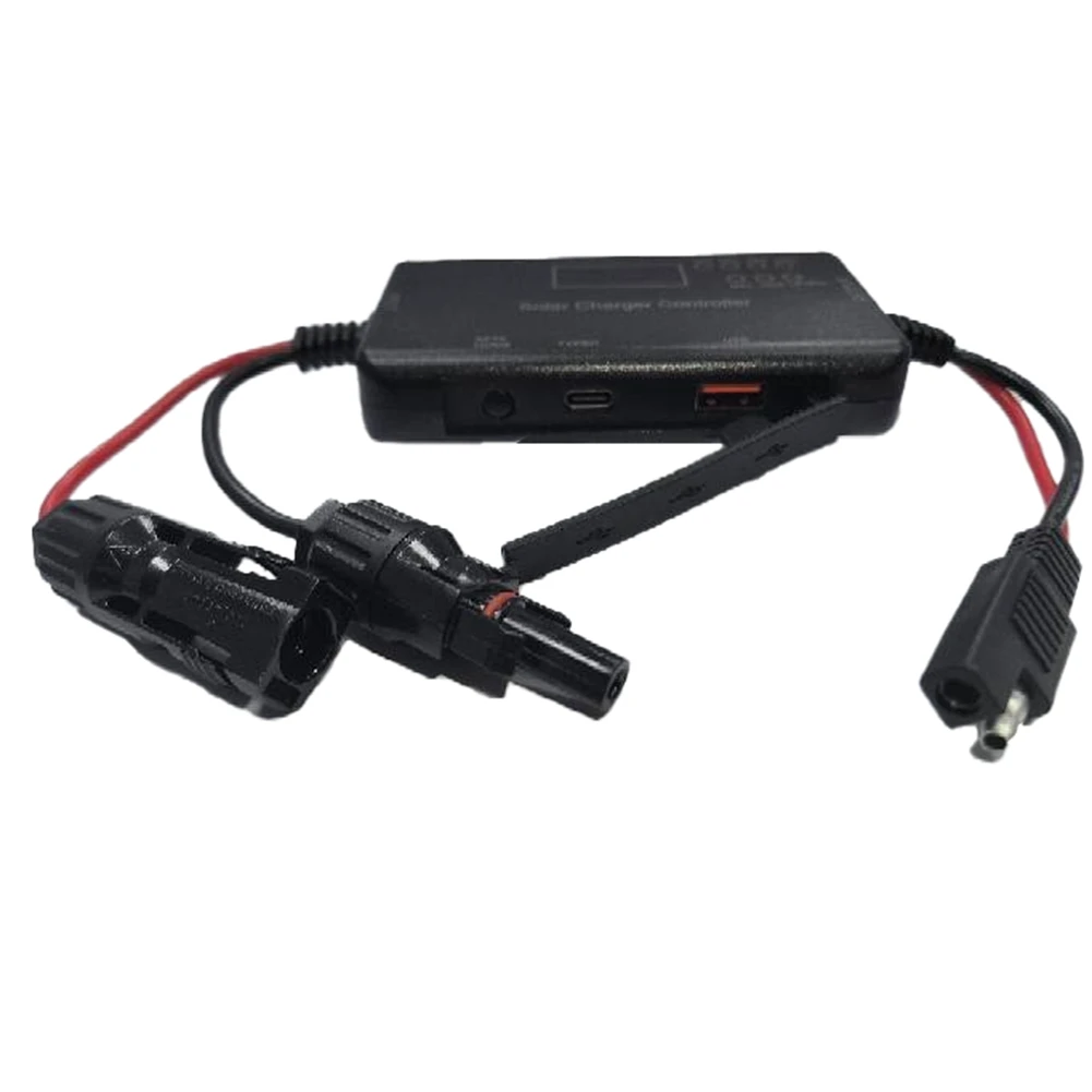 SCLS 20A PWM Solar Controllers with USB and Type-C Outports Solar Panel Chargers Regulator Efficient Charging