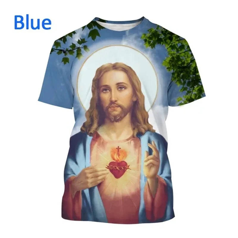 Jesus Love Every Christian 3D Printing T-shirt Summer Fashion Jesus Pattern Men Women Hot Short Sleeve Casual Tshirt Ropa Hombre