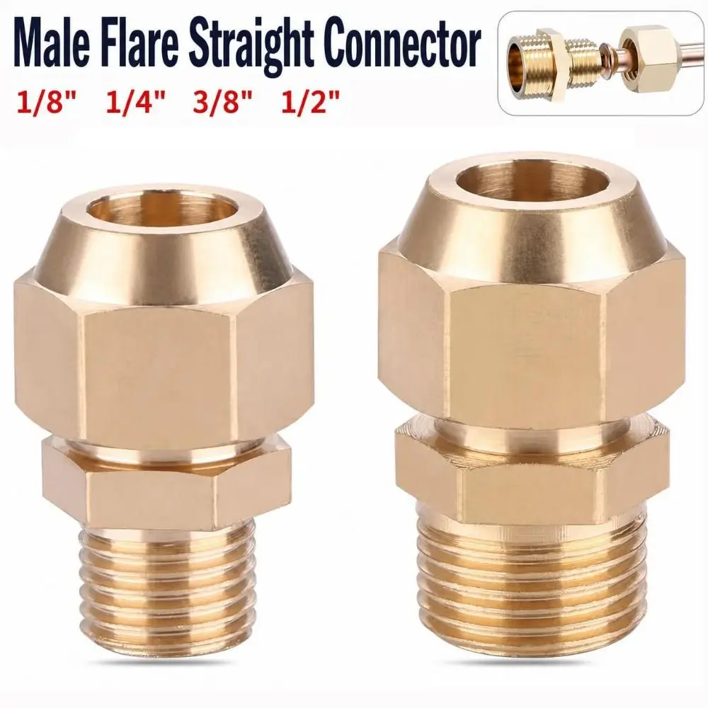 Brass Flare Adapter Gold 1/4