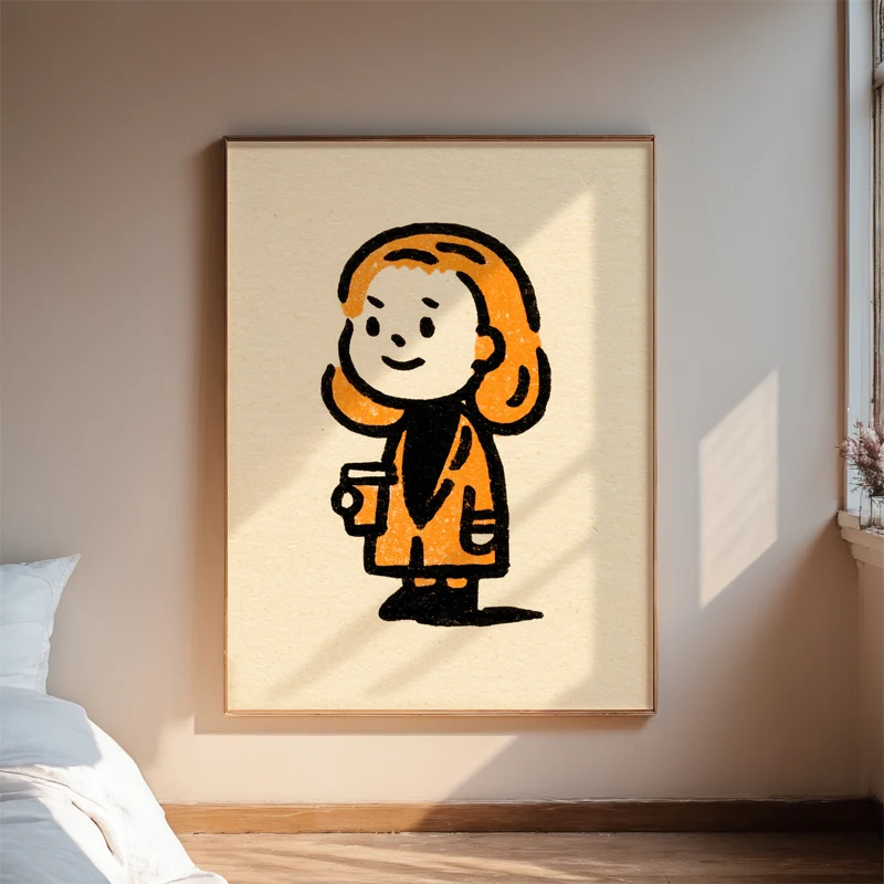 قطعة واحدة من قم بتخصيص لوحة قماشية على شكل عصا الصغيرة الخاصة بك، ملصق بدون إطار، شخصية عصا، عمل فني، تذكار #2