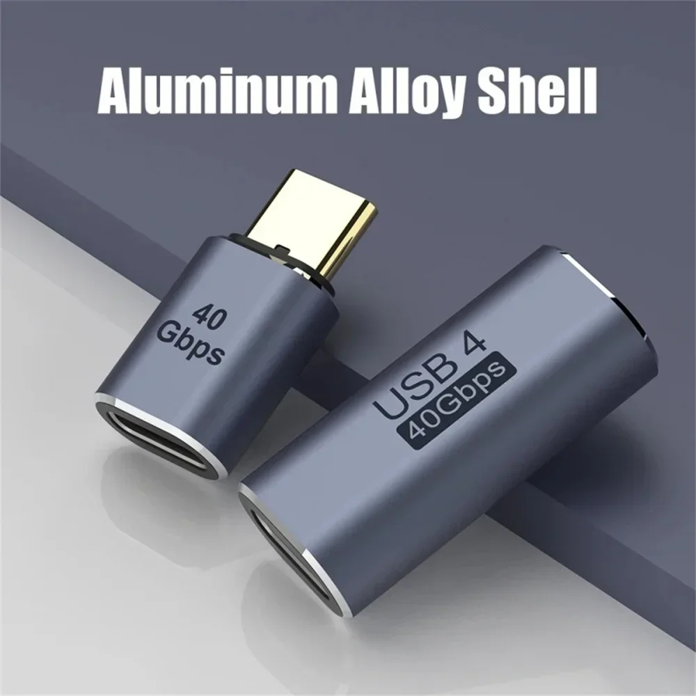 USB C Right Angle Adapter 90 Degree Adapter 8K 60Hz Video 40Gbps Data Transfer PD 100W Compatible for Type C Devices