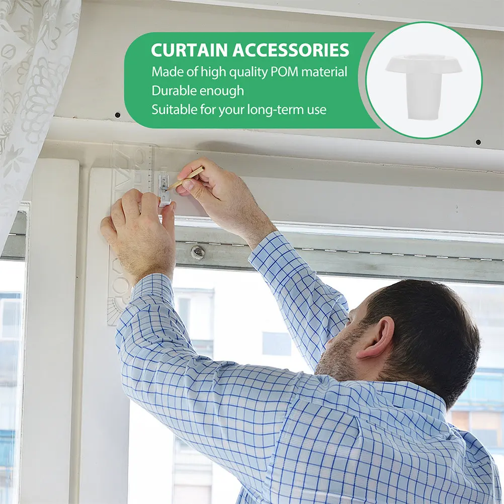 40Pcs Blinds Bottom Rail Plug Pom Sturdy Wear Resistant Smooth Surface Easy Install Replacement Part for Horizontal Blinds