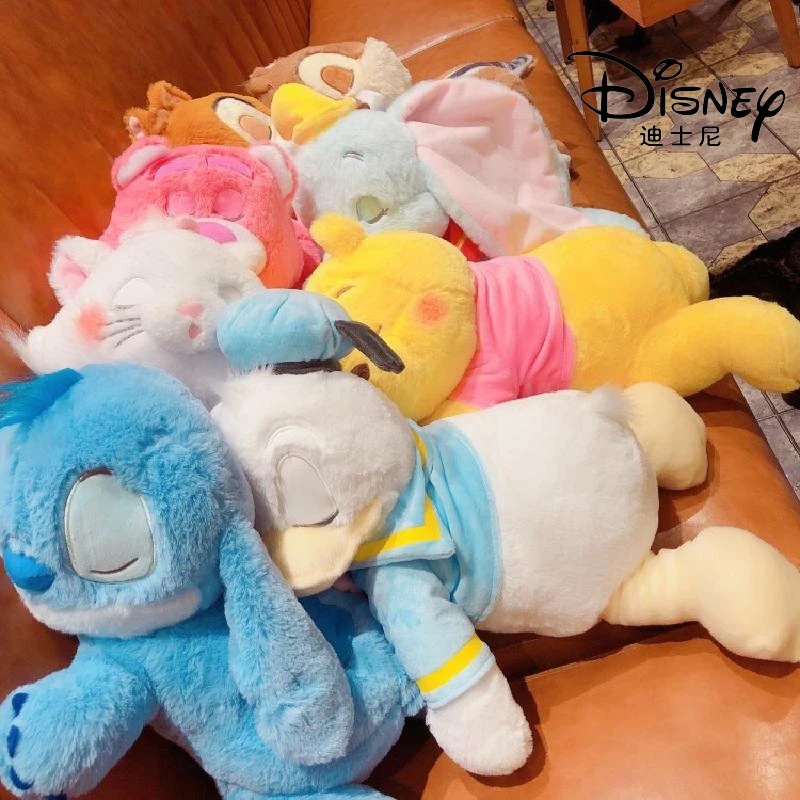 

45cm Disney Lying Posture Plush Toy Kawaii Dumbo Donald Duck Stitch Winnie The Pooh Soothe Baby Doll Birthday Gift For Children