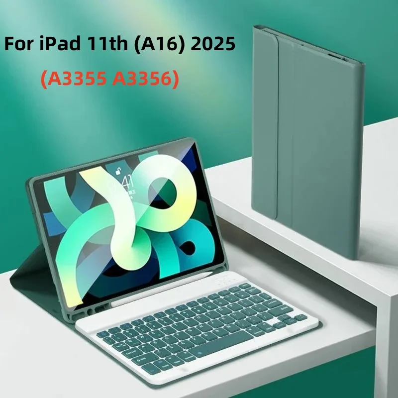 

For iPad A16 11th Generation 2025 11 Inch Case with Keyboard,Detachable Wireless Keyboard+Tablet Cover For iPad 10th Gen Funda