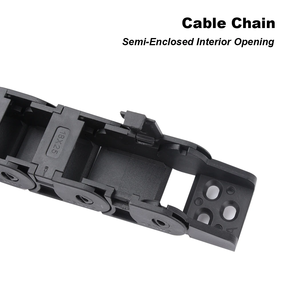 Cable Chain Semi-Enclosed Interior Opening 1m 18x18 18x25 18x37 18x50 Plastic Drag Chain Drive Drag Chain Machine