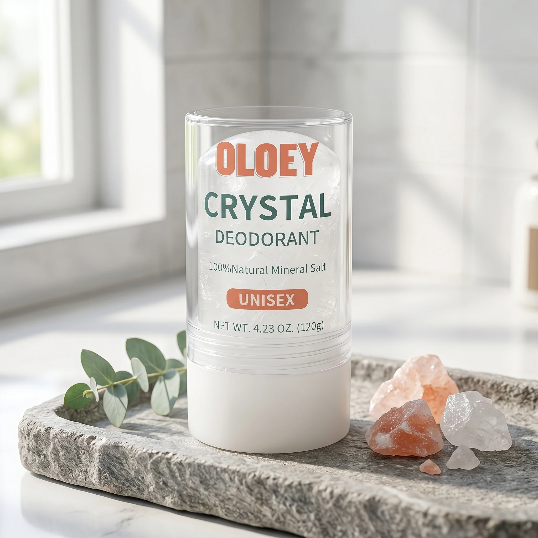 

60g/120g Unscented Natural Alum Crystal Deodorant In Stone For Men And Women Antiperspirant For Underarm And Foot Sweat