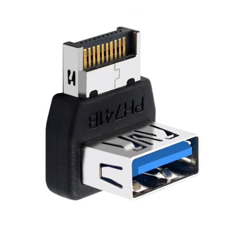 

Q5WA USB Motherboard Adapter USB 3.1 To TYPE E Header Converter Panel TYPE E 90 Degree Steering Connector Data Transfer