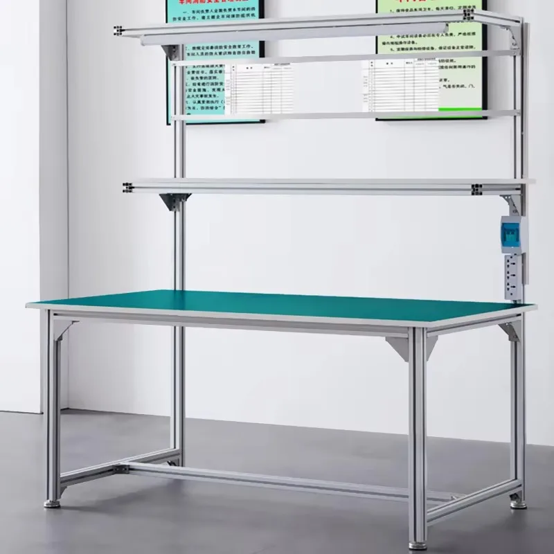 Factory Heavy Duty Aluminum Anti-Static ESD Motor Computer Repair Laboratory Assembly Line Workbench