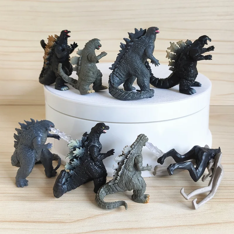 8pcs Godzilla Action Figure Anime Mini Model PVC Movie Dinosaur 5cm Toys for Boys Figma Gift for Kids Godzilla VS King Kong