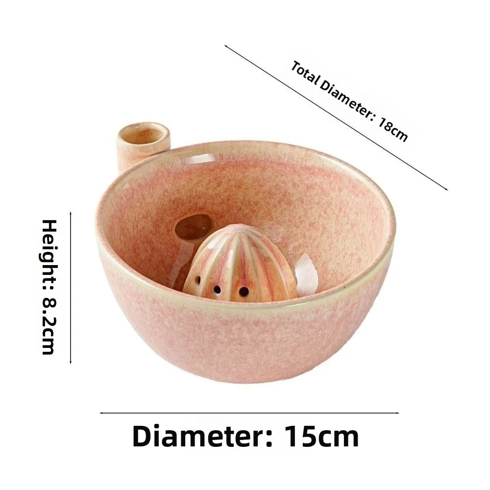 Ceramic Berry Swirl Bowl Rotating Water Flow Central Drain Fruit Washing Bowl Self-Rinsing Structure Side Water Inlet