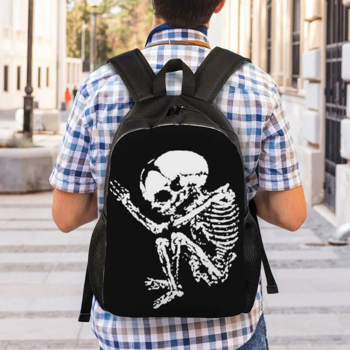 حقيبة ظهر معدنية على شكل جثة أكلة لحوم البشر، حقيبة ظهر ذات سعة كبيرة للأطفال، حقيبة كتب مدرسية، حقائب كتف للرجال والنساء