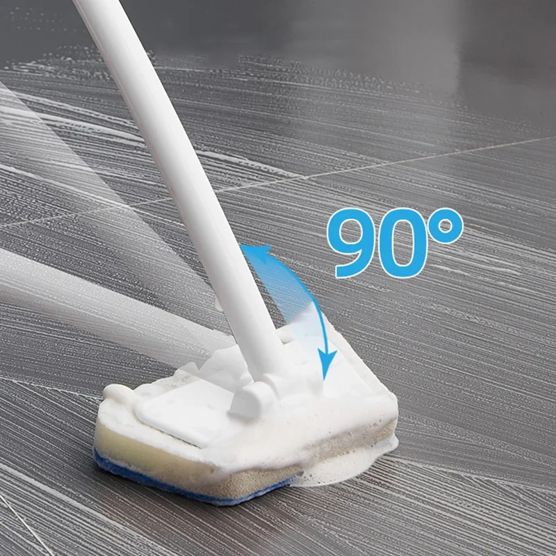 Multi-Functional Bathroom Wall Brush Long Handle Removable Household Floor Bathtub Brushes Ceramic Tile Sponge Cleaning Brush