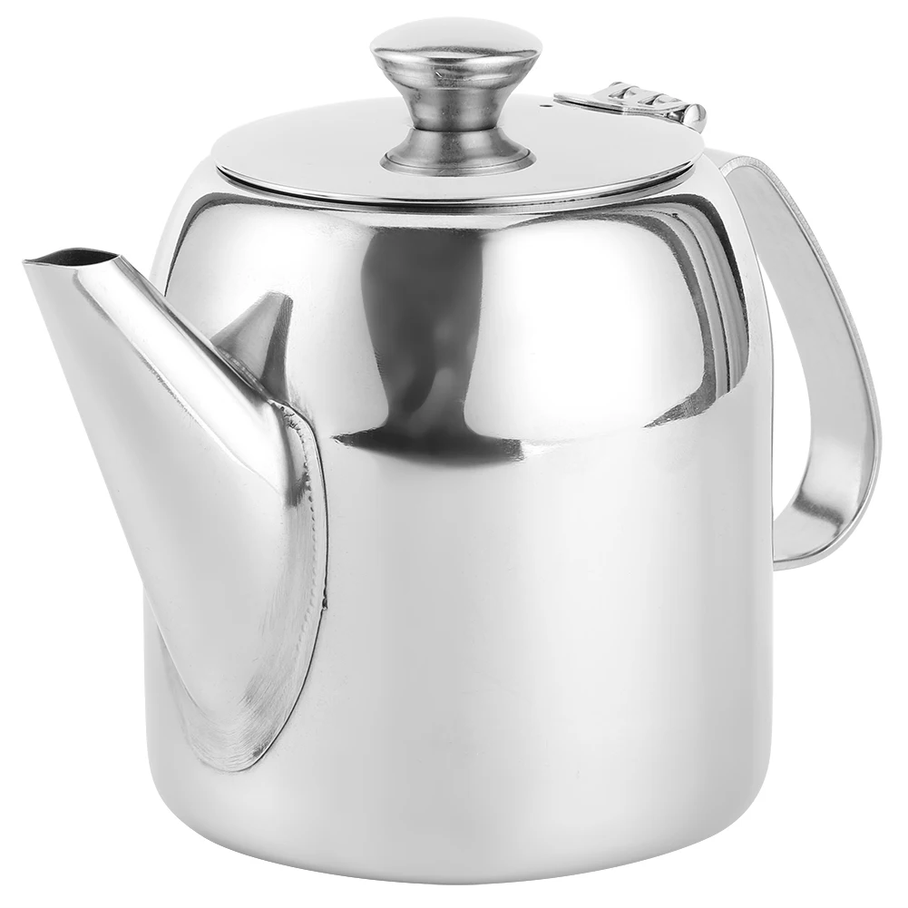 Coffee Pot Teapot Stainless Steel Kettle Cold Water Jug Short Spout for Hotel Restaurant20oz(Approx.500ml)