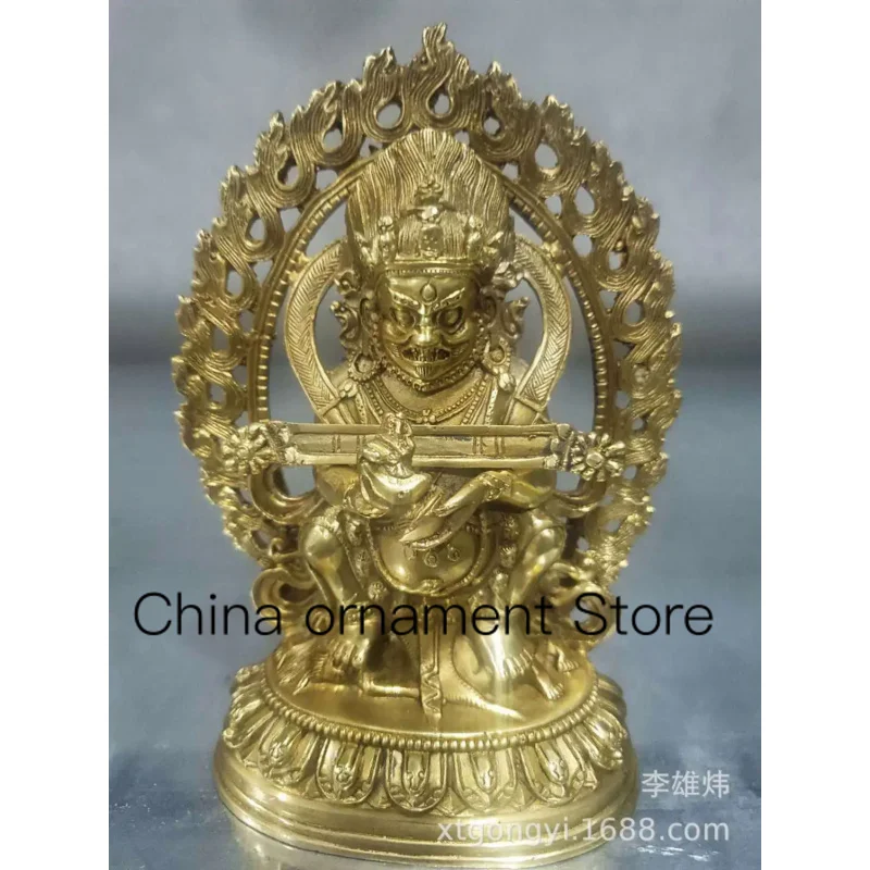 Bronze two-armed black sky Mahakala Tantric Buddha statue wholesale