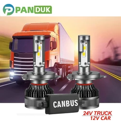 PANDUK H7 LED Canbus Bulbs H4 LED Headlight H11 HB4 9006 HB3 9005 4200W 4600000LM Auto Moto CSP 12V 24V 3570 CHIP 24v For Truck