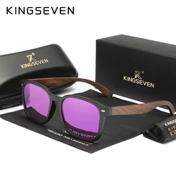 KINGSEVEN Walnut Wooden Sunglasses Women/Men Polarized Anti-UV400 Lens Fashion Cycling Glasses Cat Eye Sports Driving Eyewear