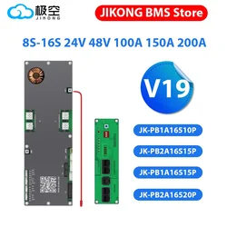 JK V19 Smart BMS Ready Stock 8S 16S 48v 200A Lifepo4 Li-ion LTO for Growatt Deye Inverter Home Farm Energy Storage Board