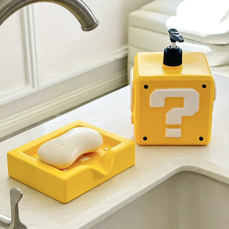 Question Mark Soap Dish Drain Tray Soap Container Home Decor Lotion Dispenser Bottle Travel Essentials Bathroom Accessories