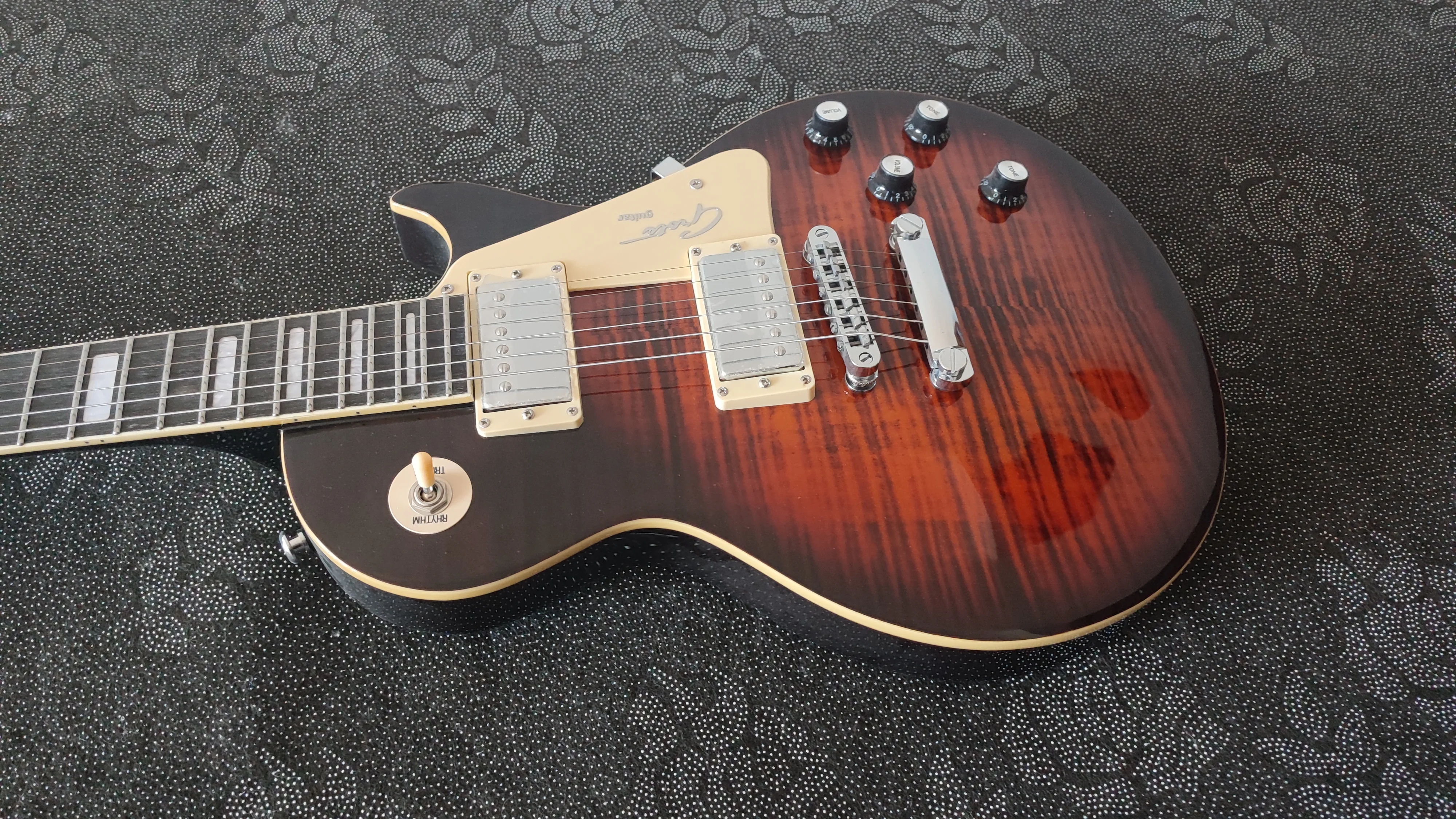 Elektrische 6-snarige gitaar HH pickups vaste TOM brug palissander toets blok inleg mahonie body block inlay