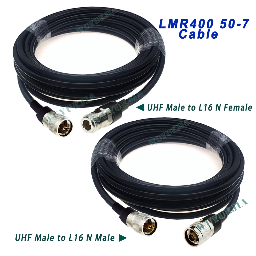 

LMR 400 Cable 50-7 RF Coaxial Pigtail High Quality Low Loss PL259 SO239 L16 N Type to UHF Male 50 Ohm RF Coax Cable Jumper Cord