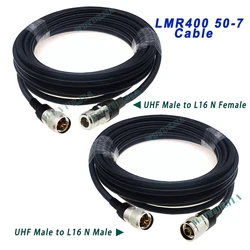 LMR 400 Cable 50-7 RF Coaxial Pigtail High Quality Low Loss PL259 SO239 L16 N Type to UHF Male 50 Ohm RF Coax Cable Jumper Cord