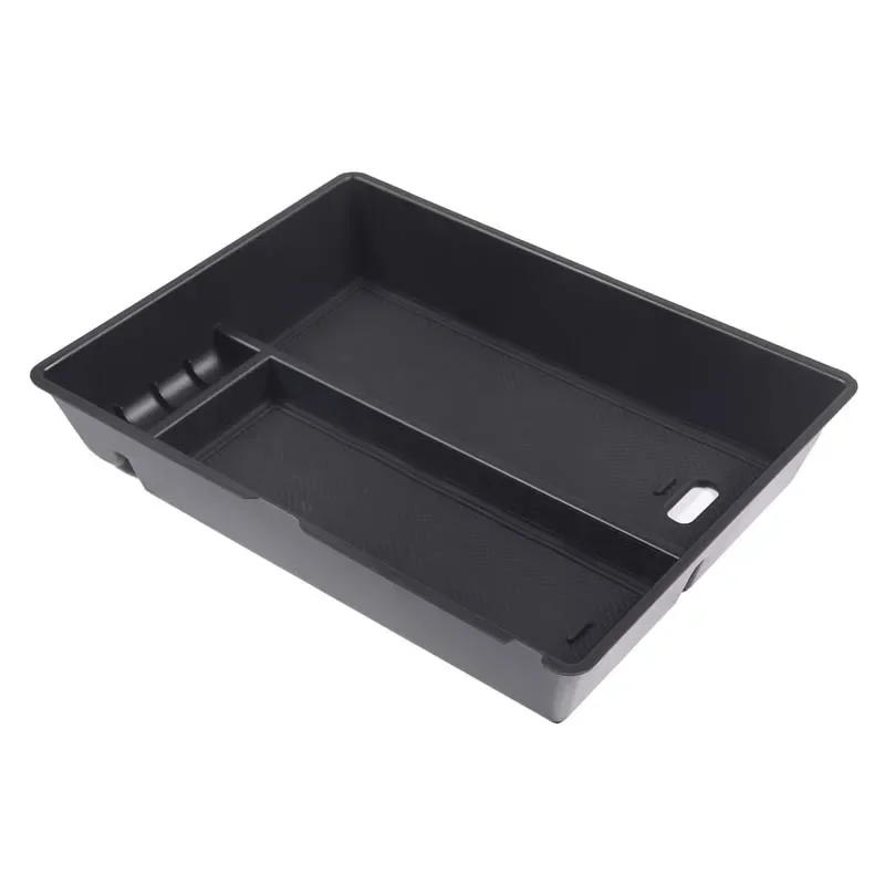 For Nissan Patrol Y62 2023 ABS Black Car Center Armrest Storage Box Mobile Phone Tray Organizing Box Trim Car Accessories