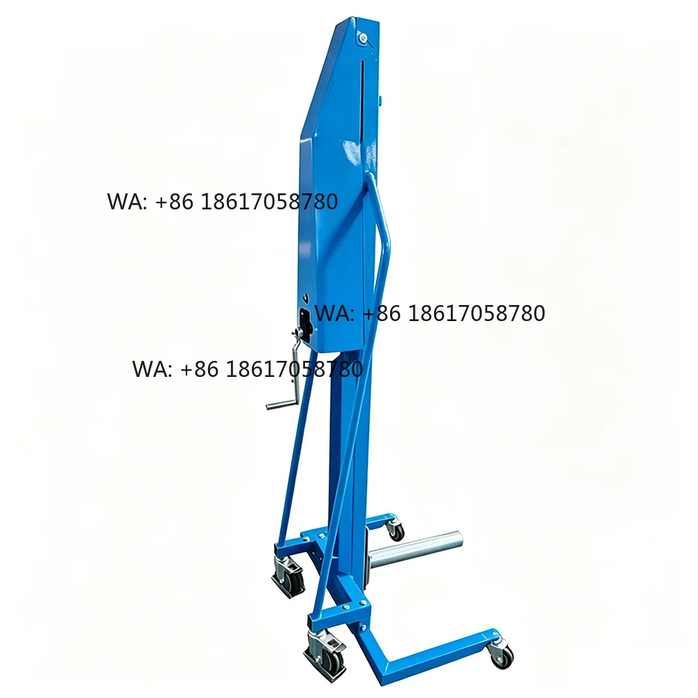 100 200 kg Manual Work Positioner 220 440 Lbs Mini Hand Push Winch Lifter Reel Roll Rotate Elevator with PVC Platform