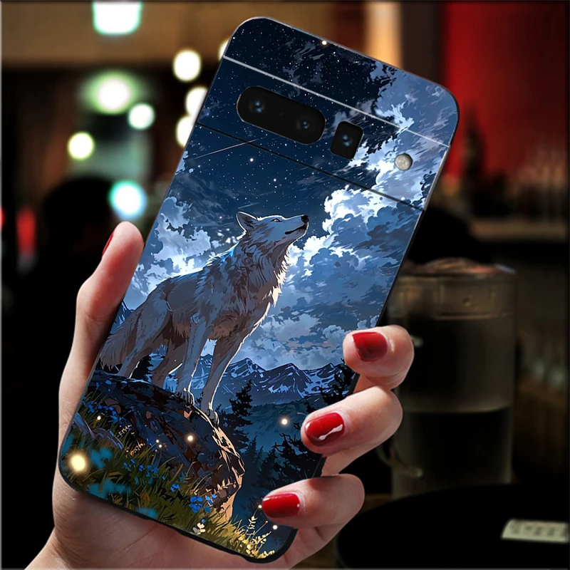 

Phone Case For Google Pixel 10 9 Pro XL 9A 8 7 6 Pro Pixel 8A 7A 6A Pixel 8 7 6 5 Wolf