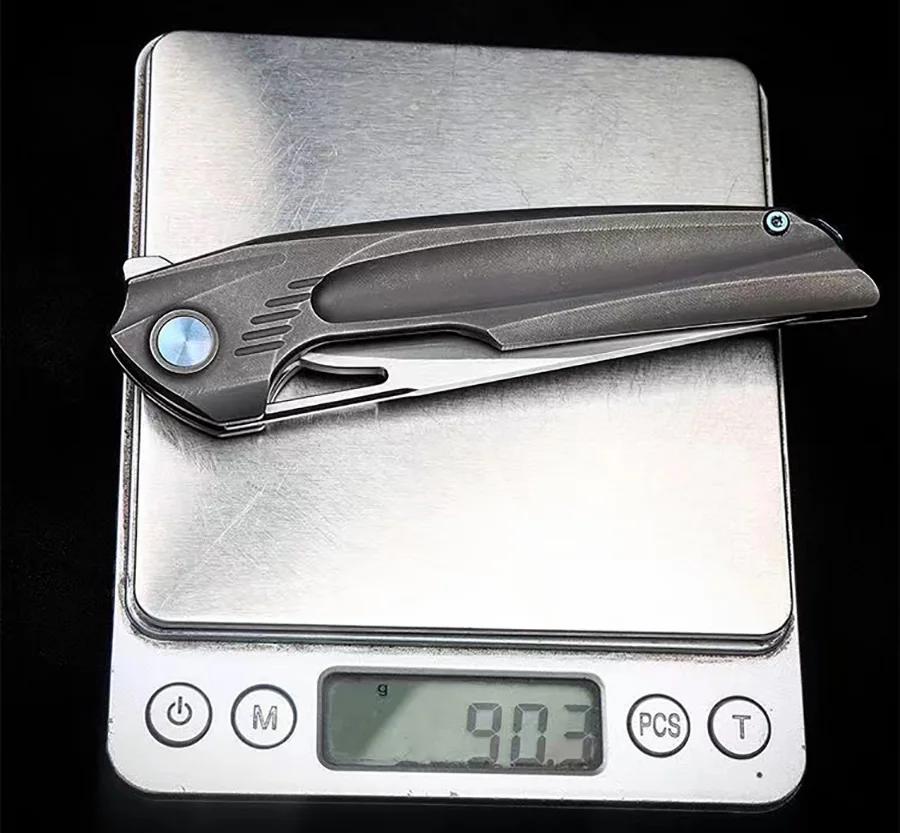 LEMIFSHE-Couteau pliant Flipper L95, véritable lame M390, manche en titane, camping en plein air, survie en cuisine, outil EDC multifonctionnel, nouveau