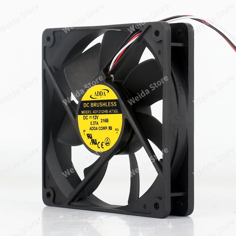 

AD1212HB-A73G ADDA 5V 24V 48V AC EC 12025 120X120X25MM 12CM Power supply chassis Inverter Ball bearingL cooling fan DC 12V 0.37A
