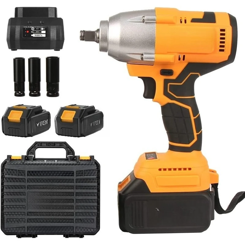 

Brushless Impact Wrench 1/2 Inch Cordless Impact Wrench,Max Torque 700N.m Impact Gun 515 Ft-lbs For Car Tiers