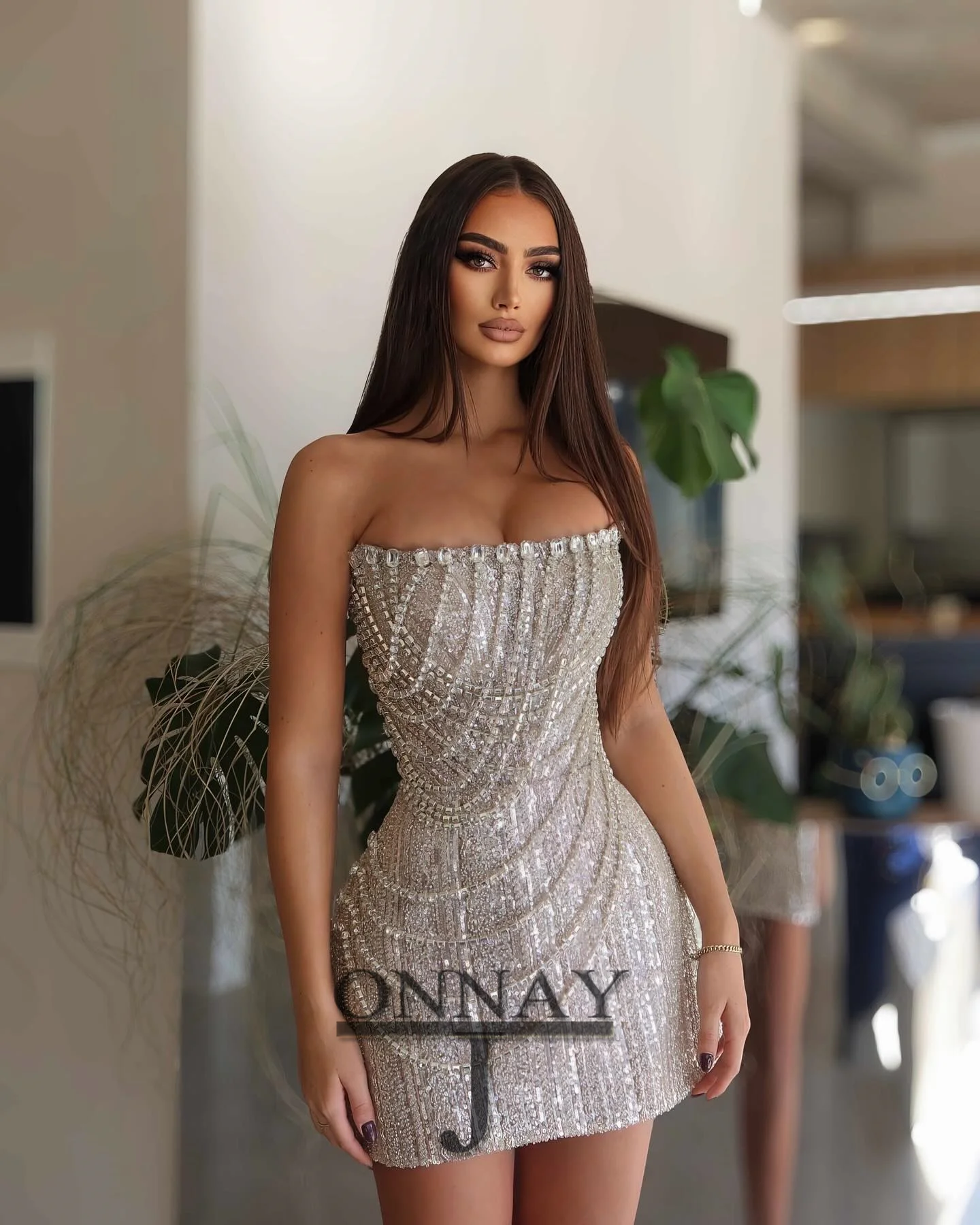 

D1016 Glitter Sequin Bodycon Homecoming Dresses Saudi Arabric Bespoke Cocktail Vestidos De Noche Customized Plus