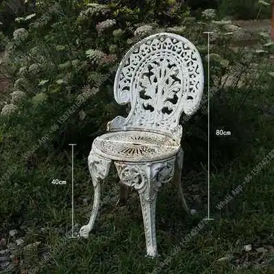 Craft, Cast Iron Maple Leaf Chair Outdoor Garden Decoration Retro Old Balcony Terrace Table and Chair Leisure