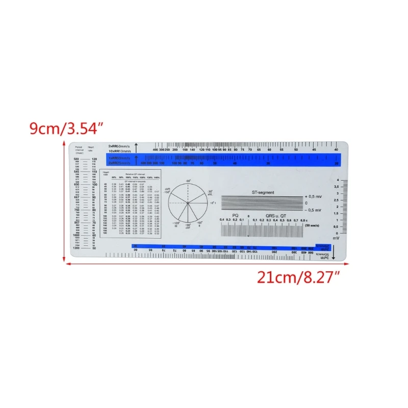 ECG Ruler ECG Student Pocket Reference Guide Electrocardiogram Ruler Cardiogram Transparent Soft Heart Rate Ruler