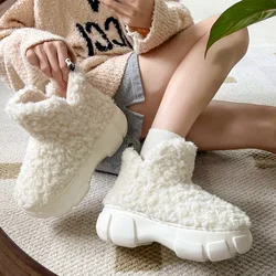 2023 inverno scarpe calde donna uomo pantofole in cotone per interni morbido peluche suola piattaforma coppie casa Street stivali da neve calzature soffici