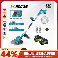 Gisam Brushless Electric Lawn Mower 9 Inch Cordless Grass Trimmer Adjustable Garden Cutter Power Tool For Makita 18V Battery Pin