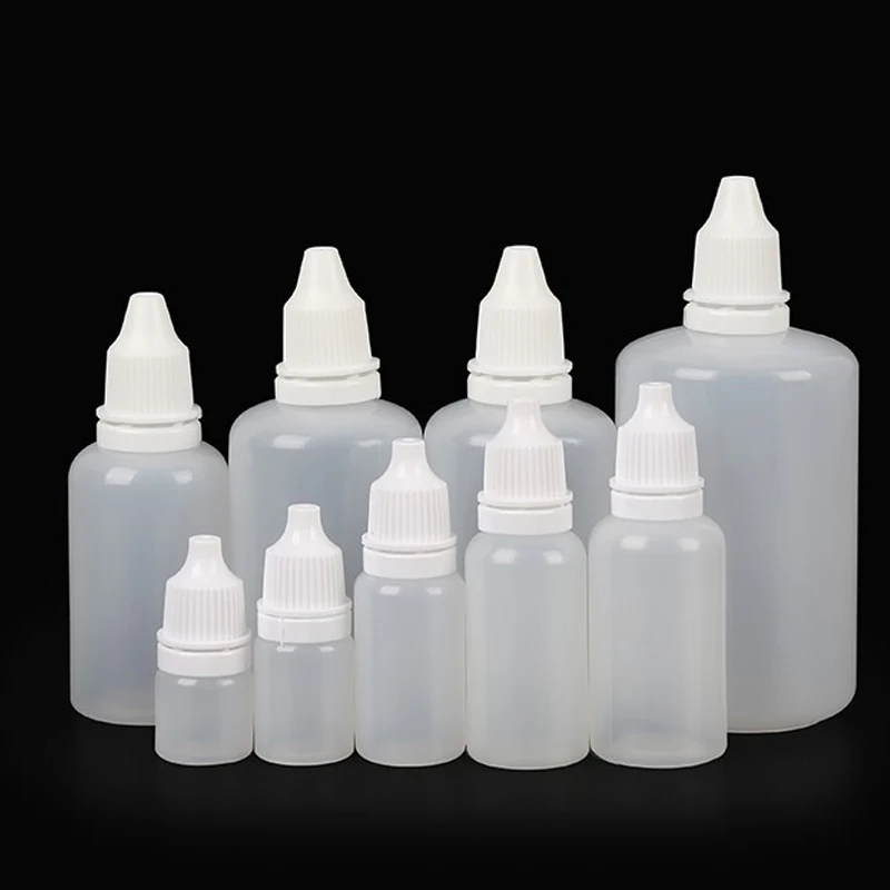 

10Pcs 50ml 100ml Empty Plastic Squeezable Dropper Bottles Eye Liquid Dropper Dispense Store For My Bottle Cosmetic Women Beauty