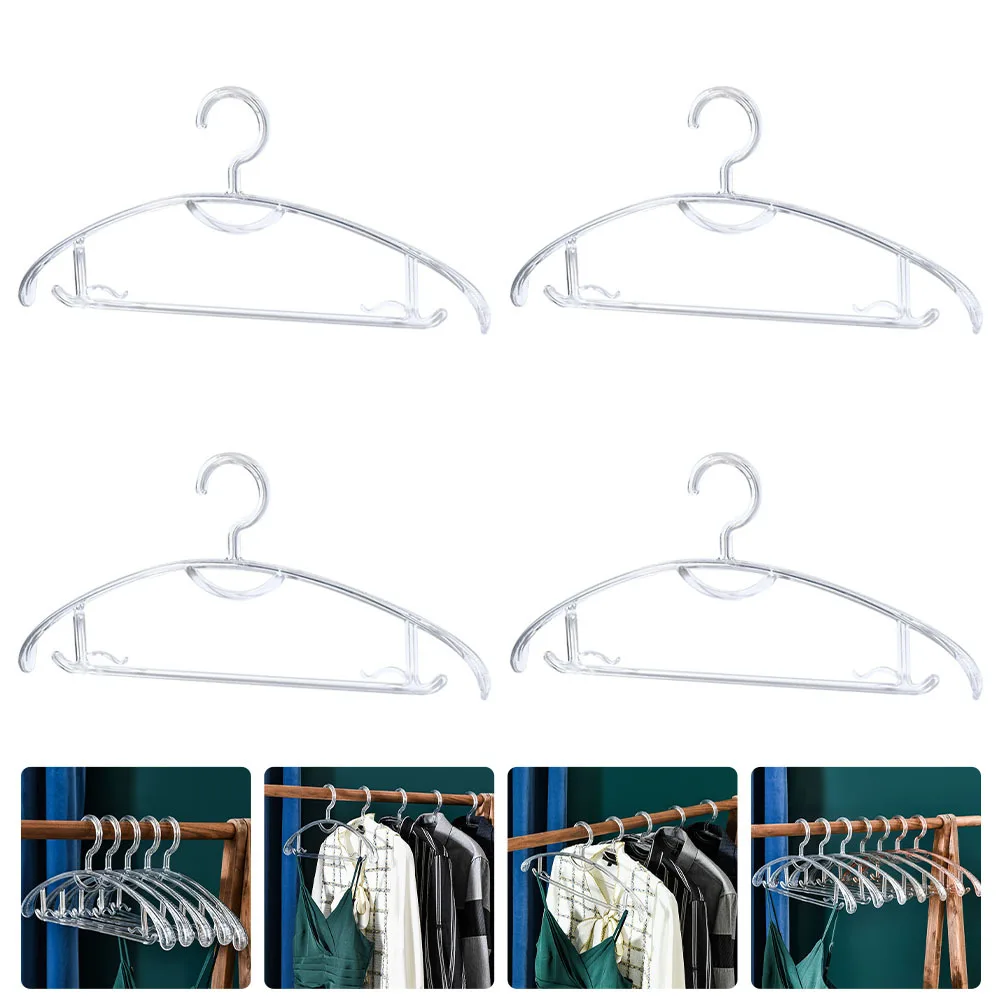 

4 Pcs Coat Hanger Household Clothes Hangers Plastic Heavy Duty No Trace Multi-function