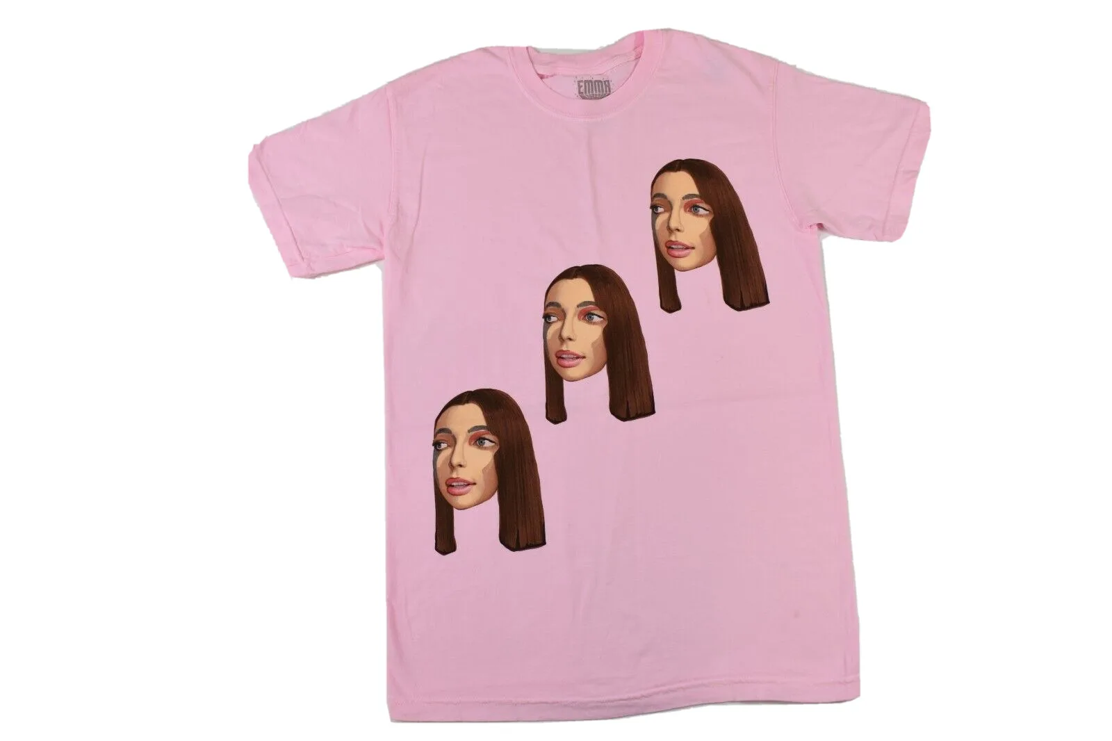 Emma Chamberlain Brand Adult Emma'S Portrait Pink T Shirt New S