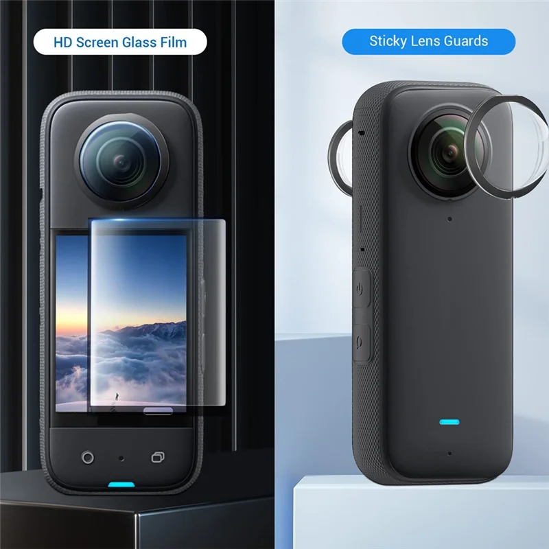 

APPLIA-For Insta 360 X3 Sticky Lens Guard Cover Screen Protector Hard Tempered Glass For Insta360 X3 Action Camera Accessories