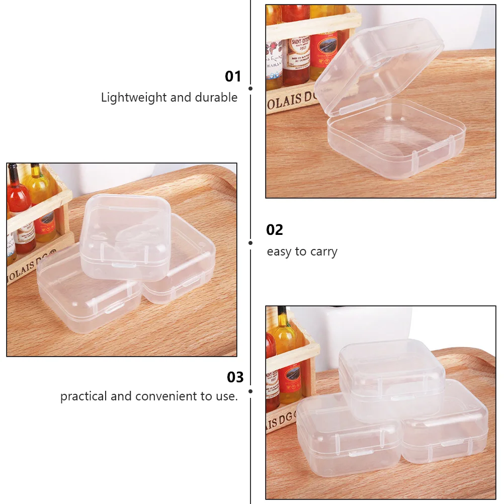 

24pcs Earplug Storage Box Clear PP Plastic Container for Jewelry Beads Coins Small Items Organizer Case Lightweight Durable
