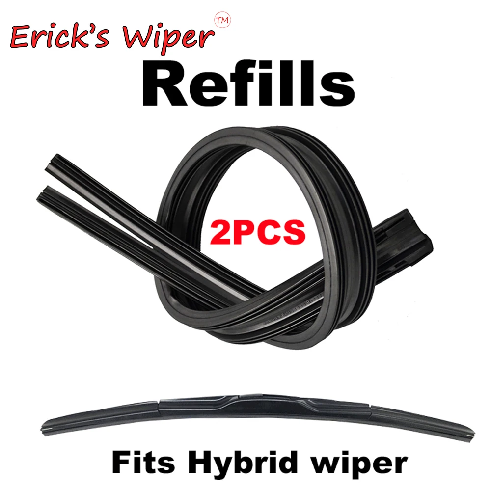 2Pcs/lot AAA Grade Car Auto Vehicle Soft Rubber Refills For Front Windshield Hybrid Wiper Blades 8.5mm 14\