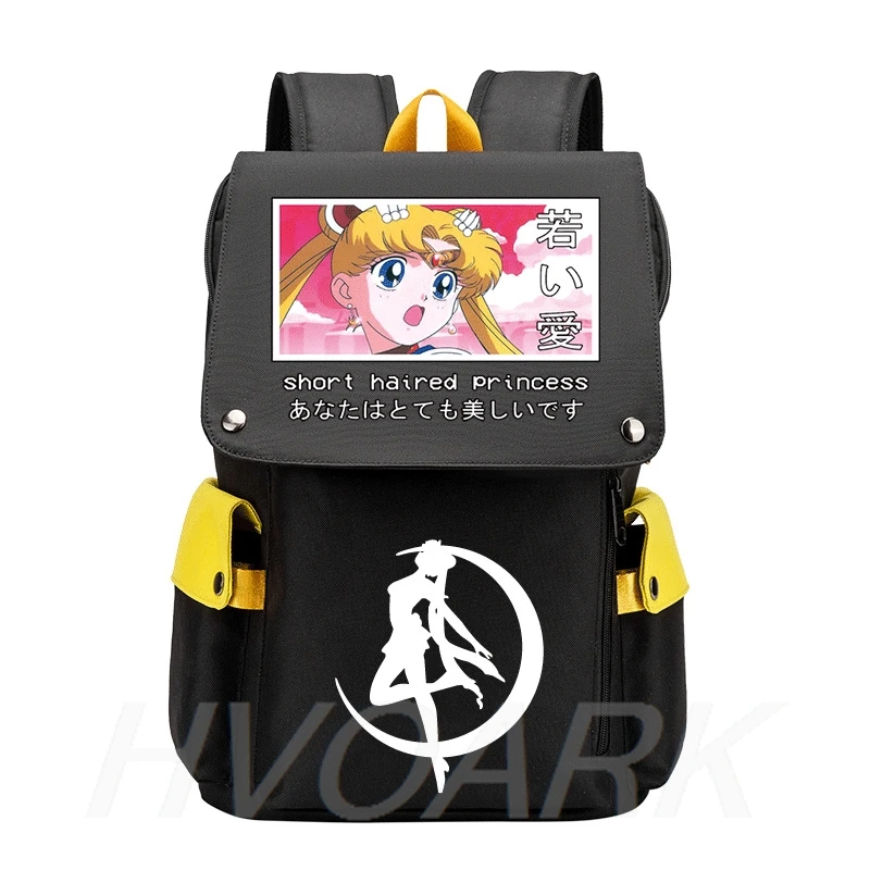 Sailor Moon Backpacks Teens Laptop Capacity Waterproof USB School Bags Patchwork Women Girls Outdoor Travel Mochilas